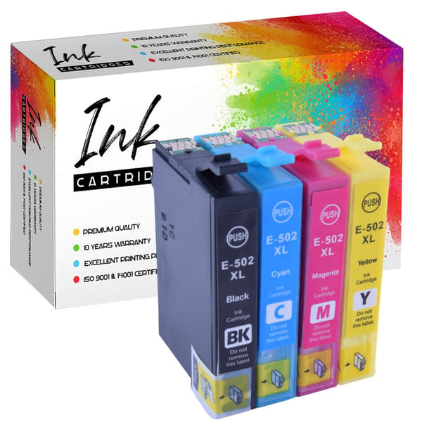 4x blækpatroner til Epson GP-E502XL CMYK GP