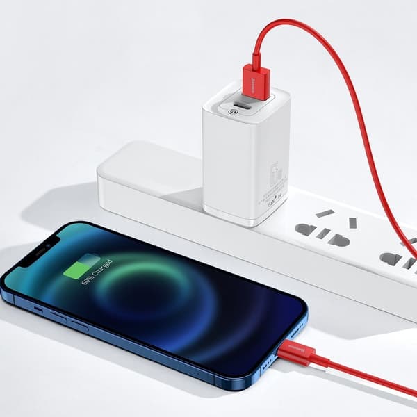 Superior-kaapeli iPhonelle USB - Lightning 2.4A 1m Punainen
