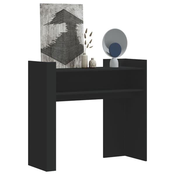 vidaXL konsolbord, sort, 100x35x90 cm, træbaseret materiale