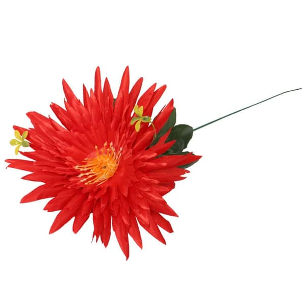 Rød kunstig asterblomst, højde 55 cm