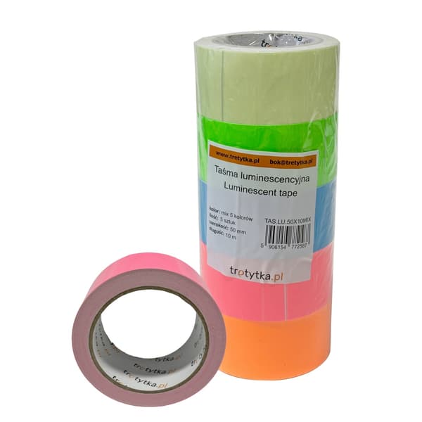Fluorescerande tejp 50 mm x 10 m rosa