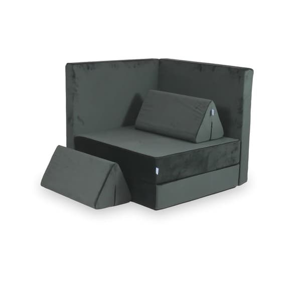 Montessori Comfort sammet grafit leksoffa
