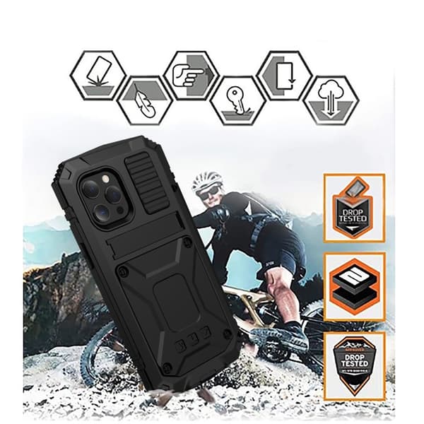 Defender Kickstand-cover til iPhone 13 - Sort