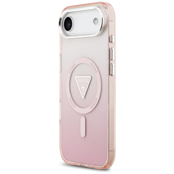 Guess IML Gradient Triangle Logo MagSafe-etui til iPhone Air, lyserødt