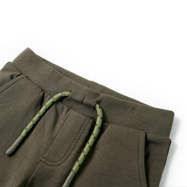 Børneshorts med snøre, mørk khaki, 128