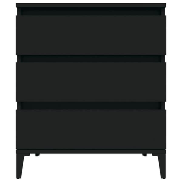 vidaXL kommode, sort, 60x35x70 cm, træbaseret materiale