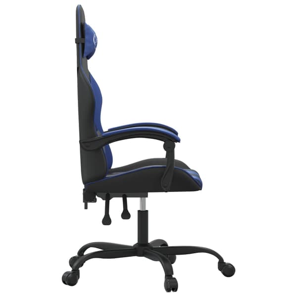 vidaXL gamingstol, sort og blå, kunstlæder