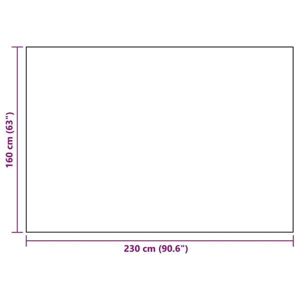 vidaXL udendørstæppe sort 160 x 230 cm PP