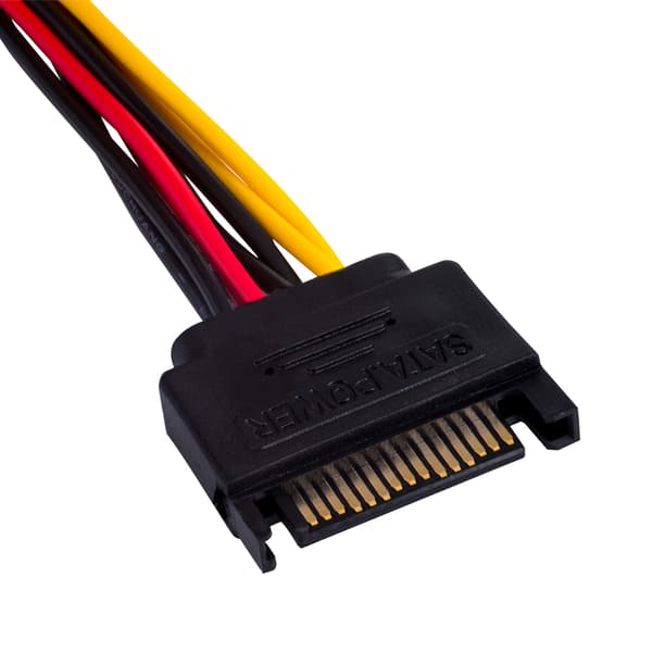 SATA Molex Akyga AK-CA-11 Kaapeli HDD SSD Uros-naaras Virtakaapeli 15cm