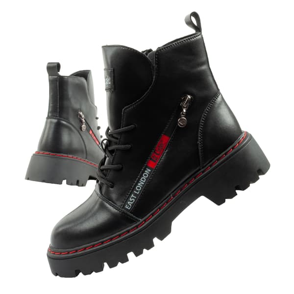 Lee Cooper Læder Sort LCJ-25-01-3754L] årgang 39