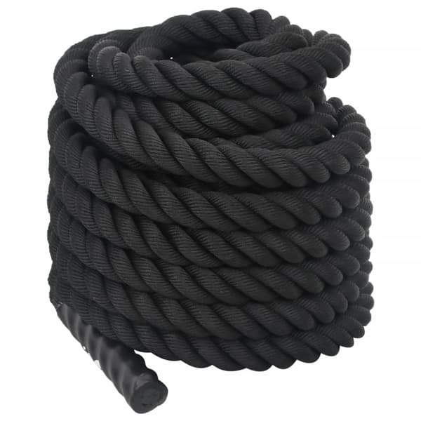 vidaXL træningsreb, sort, 12 m, 9 kg, polyester