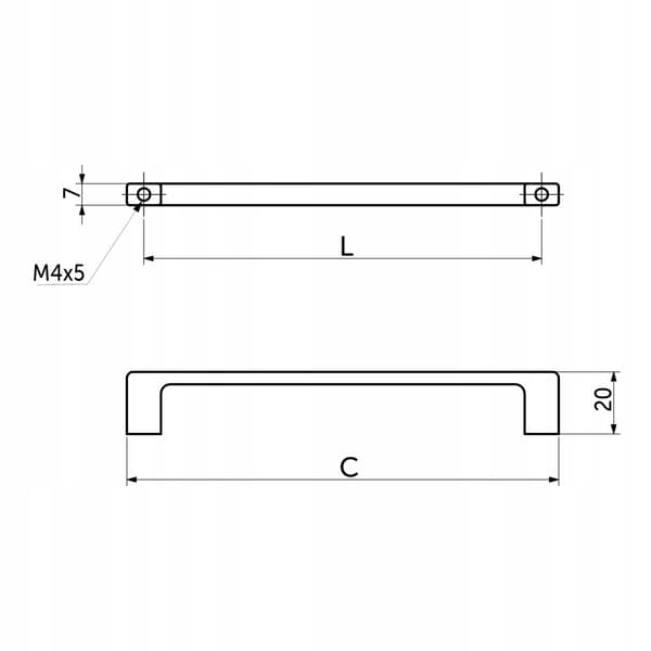 Huonekaluvedin musta matta ARKADA 128 mm
