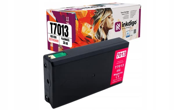 Inkdigo T7013 blæk kompatibel med Epson WorkForce Pro WP4015DN WP4530 TÜV-certificeret