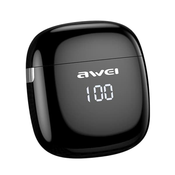 AWEI Bluetooth 5.0 T28P TWS hovedtelefoner + dockingstation sort