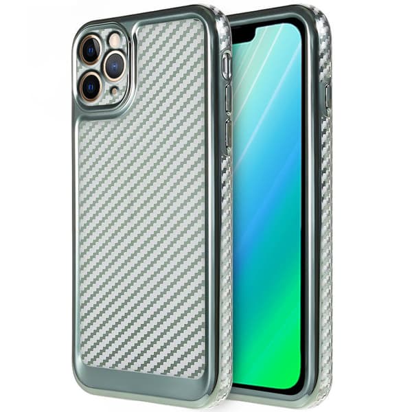 iPhone 14 Pro Max Carbon Slim-skal, Grön