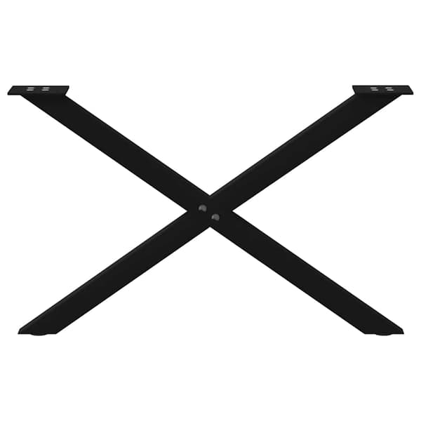 vidaXL X-formade soffbordsben 2 st svart stål