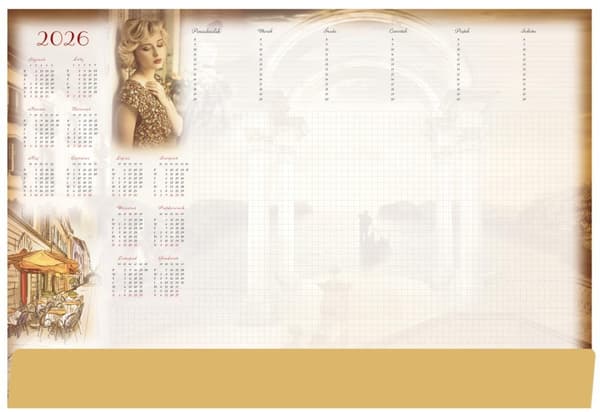 Planner 2026 B3 med kvindestribe