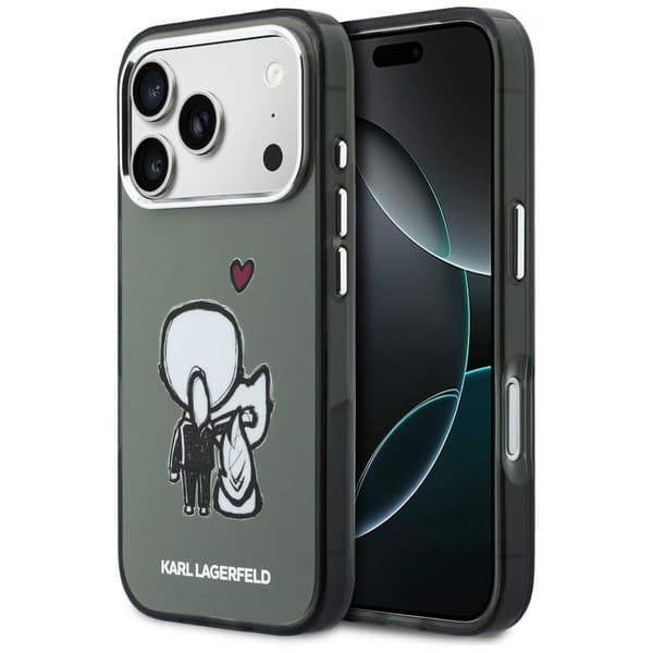 Karl Lagerfeld Karl & Choupette Back MagSafe-etui til iPhone 17 Pro Max, sort