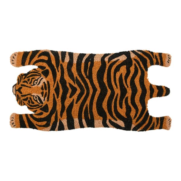 Tiger dørmåtte lavet af kokosfibre