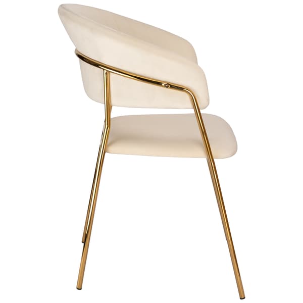 Beige fløjlsstol COLIN GOLD