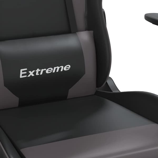 vidaXL gamingstol, sort og grå, kunstlæder