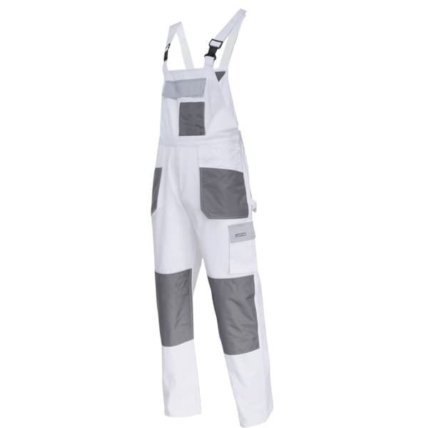 VIT-GRÅ DUNGAREES 100% BOMULL, "M (50)", CE, LAHTI