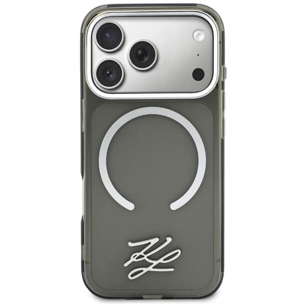 Karl Lagerfeld IML KL Script Logo MagSafe -kotelo iPhone 17 Pro Maxille, musta