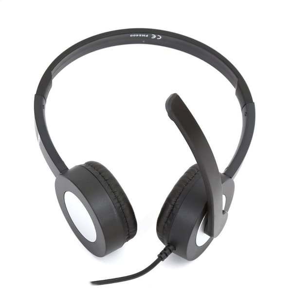 FREESTYLE HI-FI ON-EAR HOVEDTELEFONER + MIKROFON + USB KABELFODER MED MIKROFON + USB SORTE [41865] TE