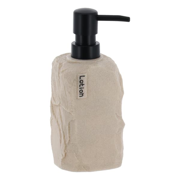 Paola sæbedispenser, stenstruktur, beige