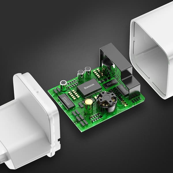 Väggladdare nätadapter för USB Quick Charge 3.0-kabel vit