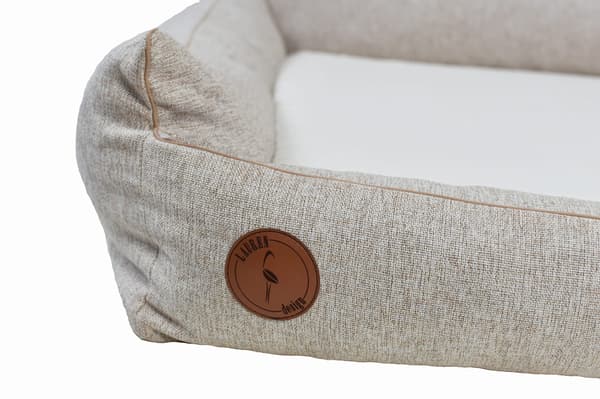 Rocky ortopædisk beige lang seng - 97 cm x 86 cm