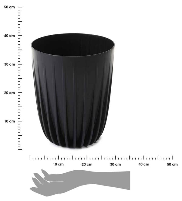 Strippet ECO genbrugsurtepotte sort