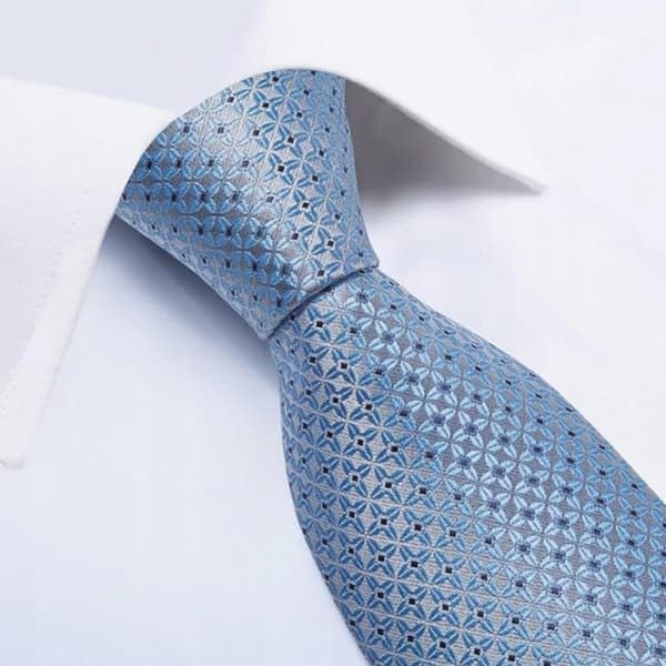 Herrslips 8 cm elegant jacquardnäsduk + manschettknappar