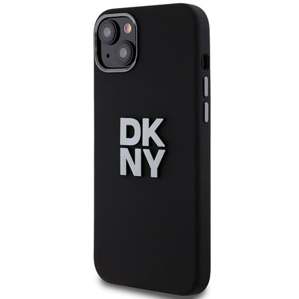 DKNY DKHCP15MSMCBSK iPhone 15 Plus / 14Plus 6,7" sort/sort hårdt cover med flydende silikone og metallogo