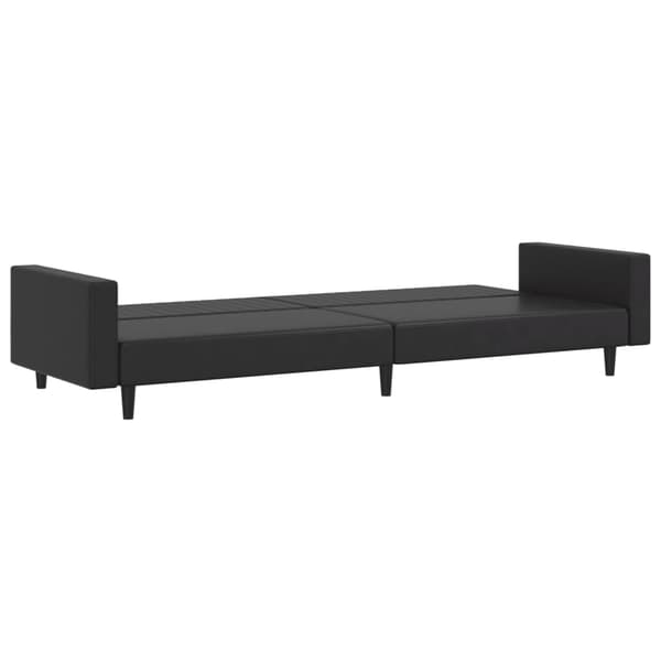 vidaXL 2-personers sofa, sort, kunstlæder