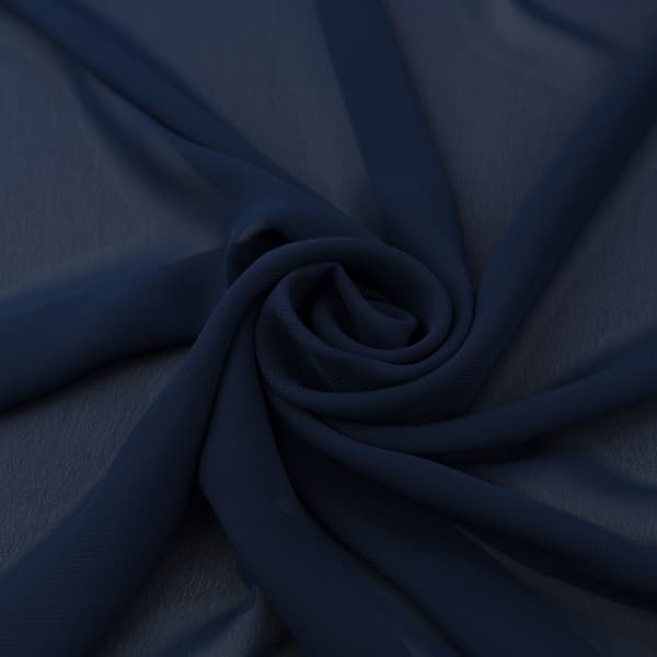 Chiffonmateriale, marineblå