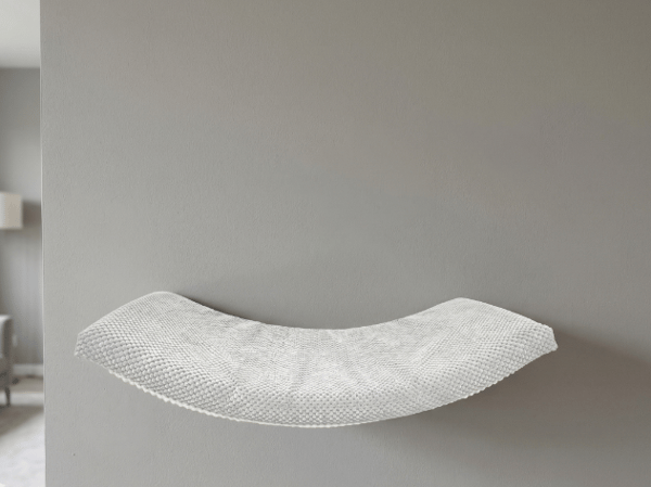 Arc metall katthylla 75cm ljus silvergrå