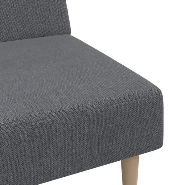vidaXL 2-sits bäddsoffa, ljusgrå, klädd i tyg