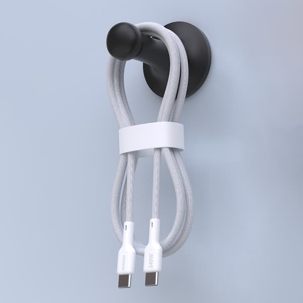USB-C PD 240W 2m Kaapeli - Valkoinen