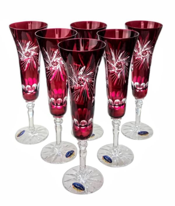Ruby Crystal Champagneglas 170 ml Olive Grinder