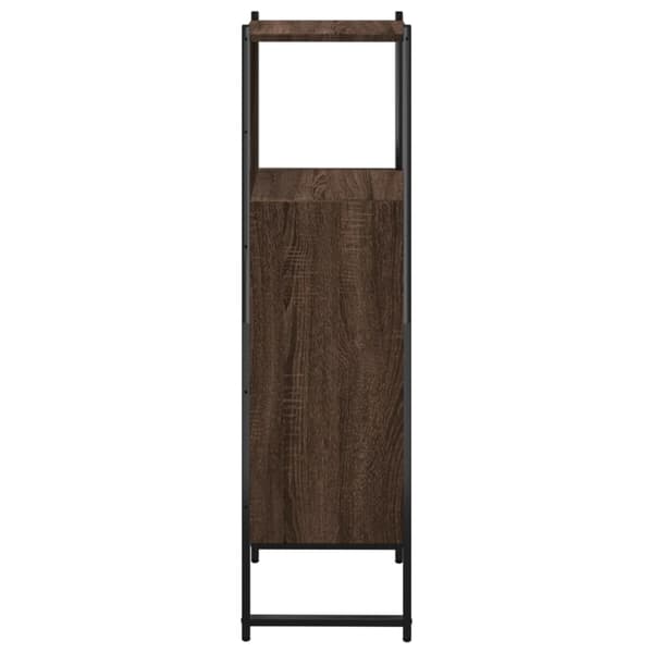 vidaXL badeværelsesskab brunt egetræ 33x33x120,5 cm