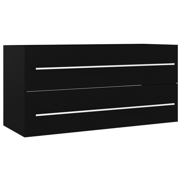 vidaXL håndvaskskab sort 100 x 38,5 x 48 cm spånplade