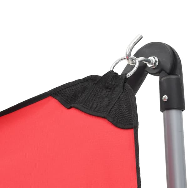 vidaXL Hængekøje med foldbart stativ rød