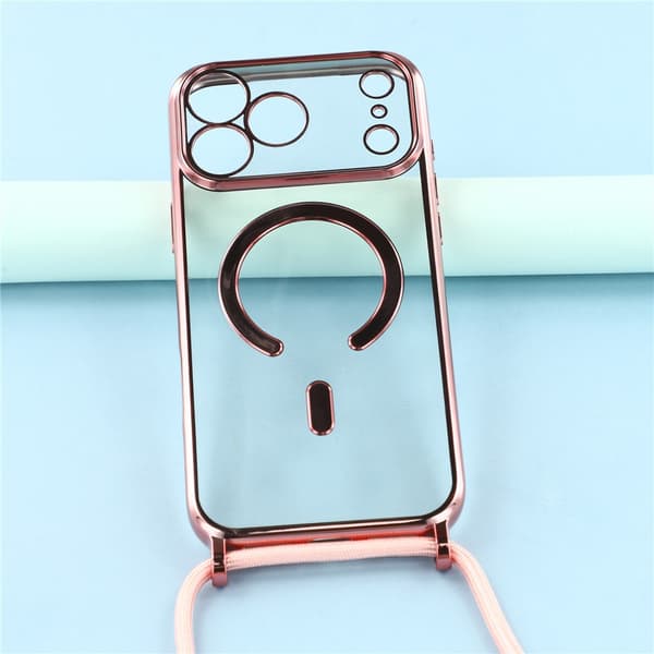 iPhone 17 Pro Max-skal, Electro MagSafe, rosa + rem