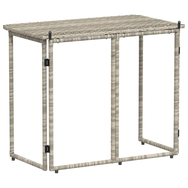 vidaXL foldbart havebord lysegrå 90x51x75 cm polyrattan