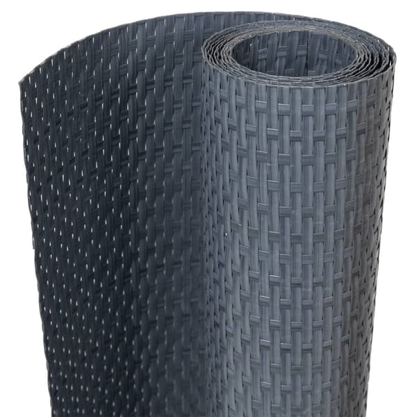 vidaXL balkonskærm, antracit, 500x80 cm, polyrattan