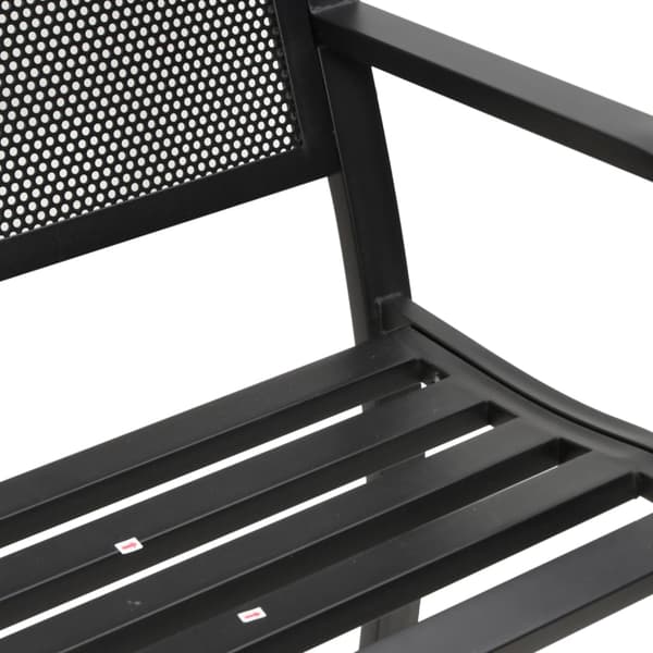 vidaXL havebænk 119 cm sort stål