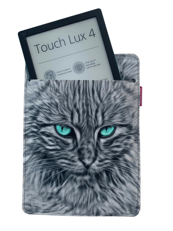 Arco Design 6-7" e-boksfodral - EcoFilc, Baltazar-tryck, grå, passar Kindle / PocketBook