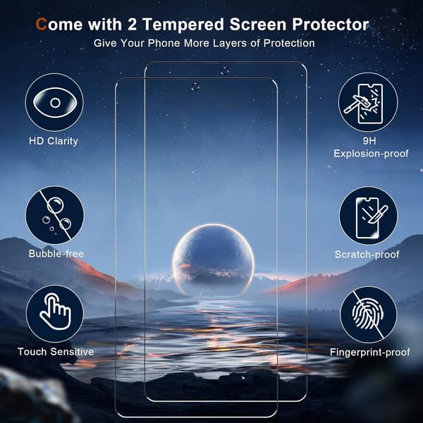 Samsung A54 5G Blått Läderplånboksfodral + 2x Skärmskydd