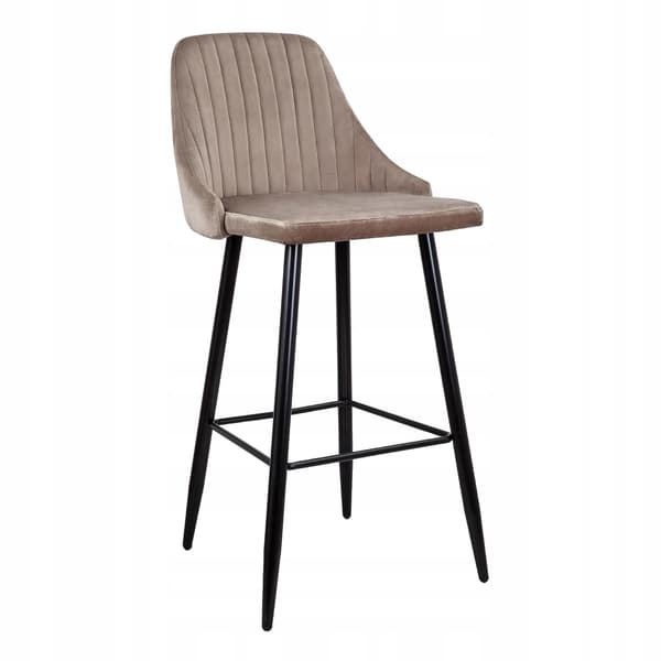 Barstol, beige sammet, MEGAN2